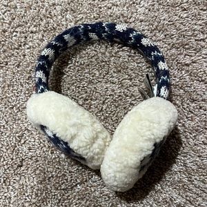 cream printed earmuffs